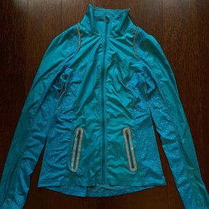 Lululemon Canada Rare Light Blue Teal Ruffle Windbreaker